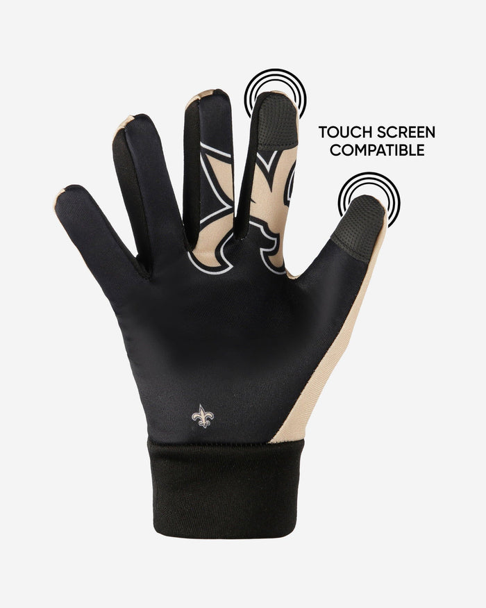 New Orleans Saints Palm Logo Texting Gloves FOCO - FOCO.com