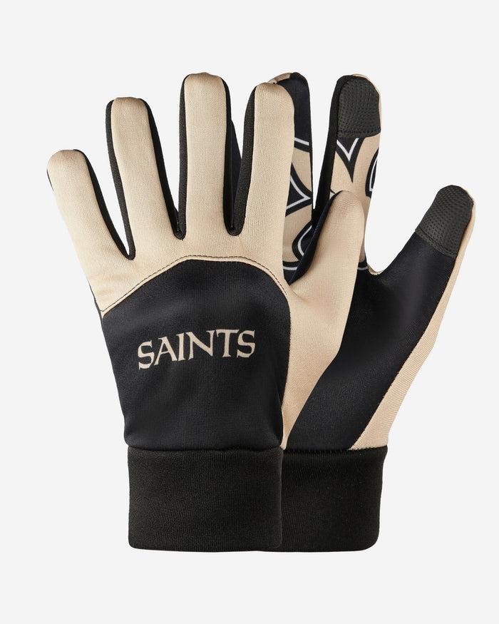 New Orleans Saints Palm Logo Texting Gloves FOCO - FOCO.com