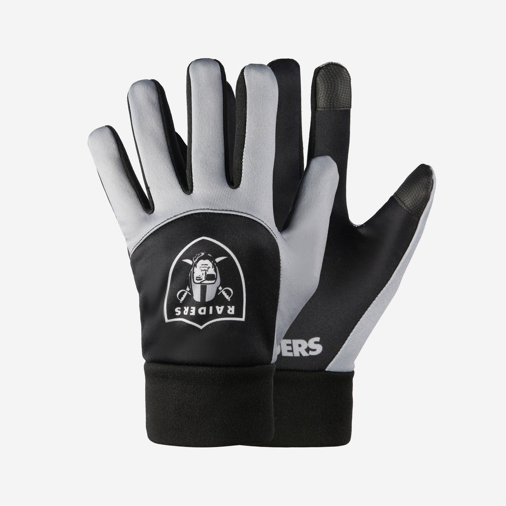 Las Vegas Raiders Palm Logo Texting Gloves FOCO - FOCO.com