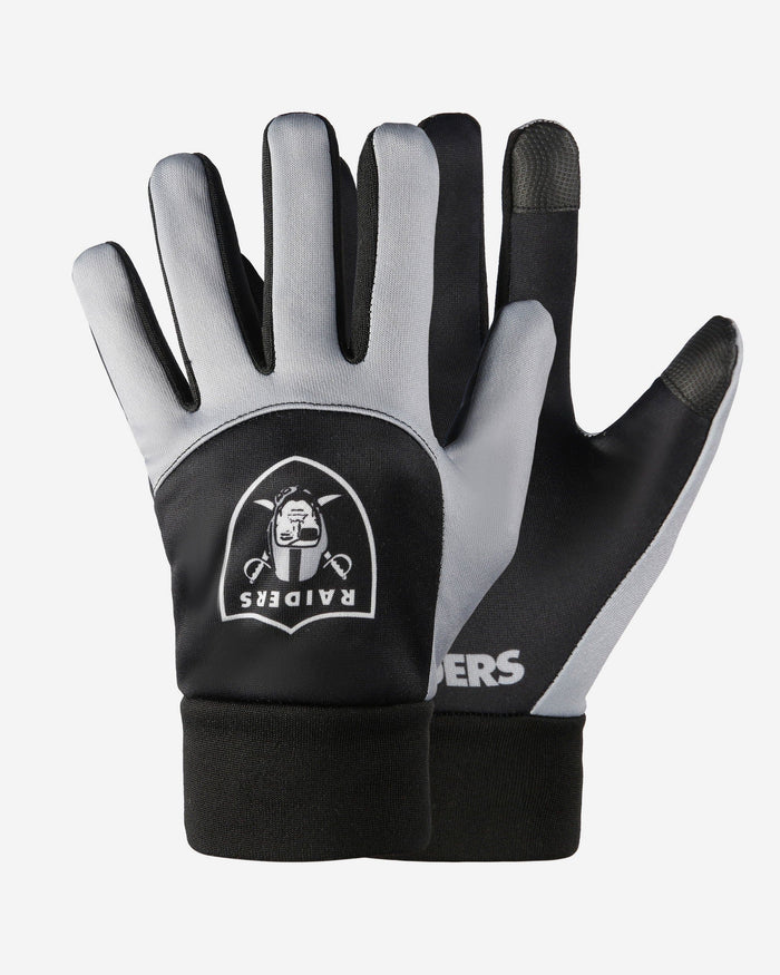 Las Vegas Raiders Palm Logo Texting Gloves FOCO - FOCO.com