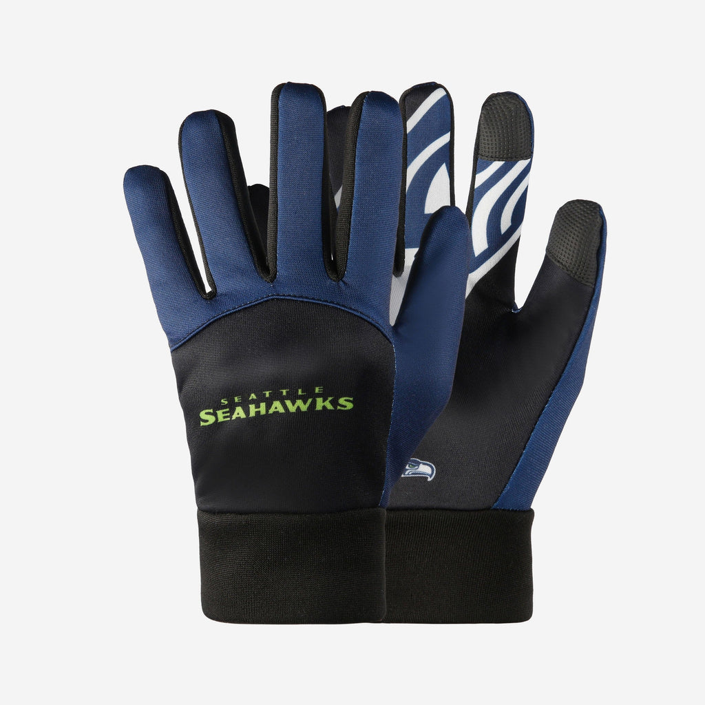 Seattle Seahawks Palm Logo Texting Gloves FOCO - FOCO.com