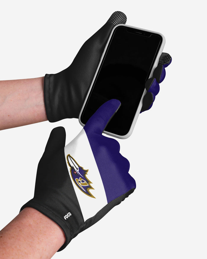 Baltimore Ravens 2 Pack Reusable Stretch Gloves FOCO - FOCO.com
