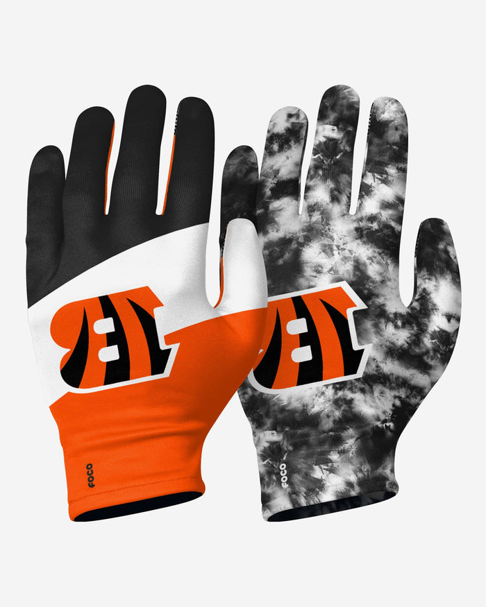 Cincinnati Bengals 2 Pack Reusable Stretch Gloves FOCO S/M - FOCO.com