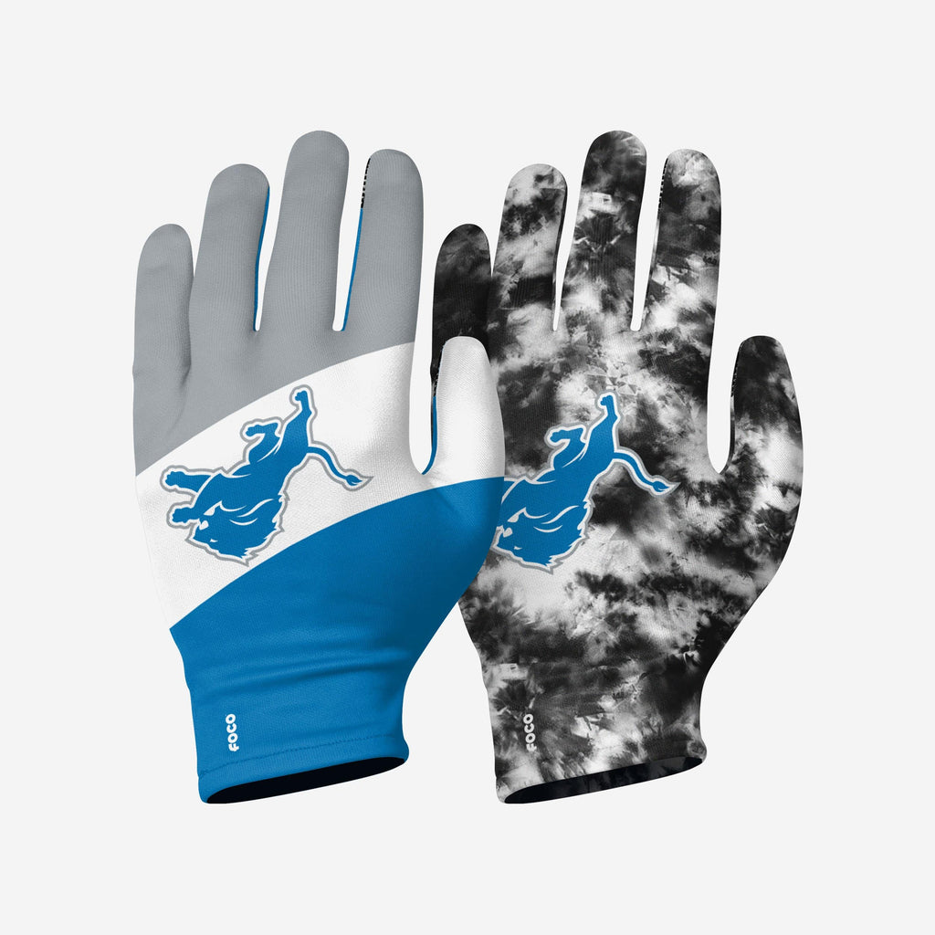 Detroit Lions 2 Pack Reusable Stretch Gloves FOCO S/M - FOCO.com