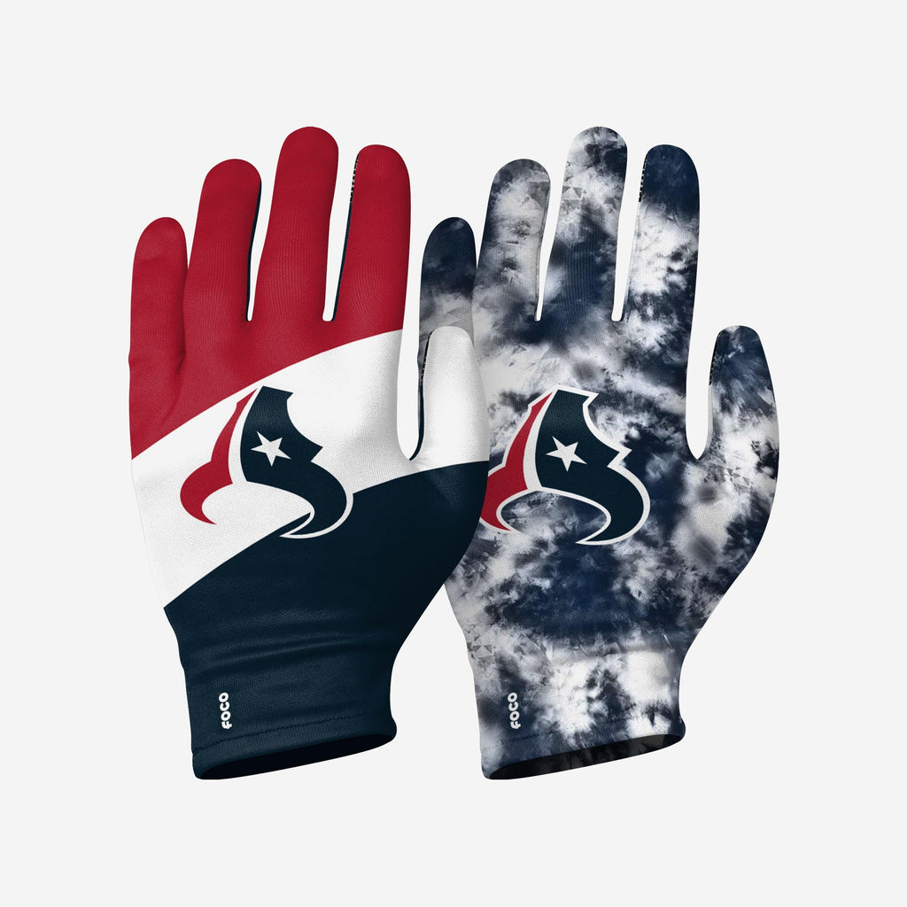 Houston Texans 2 Pack Reusable Stretch Gloves FOCO S/M - FOCO.com
