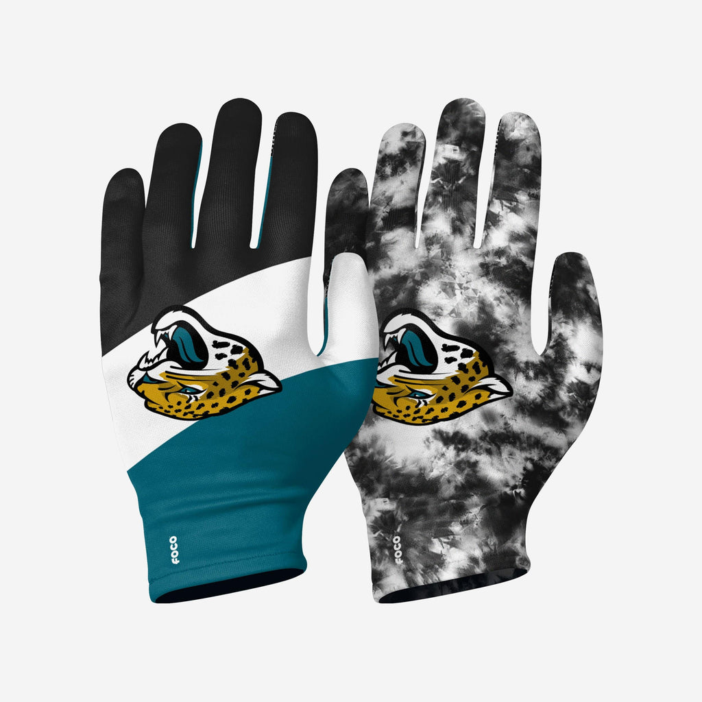 Jacksonville Jaguars 2 Pack Reusable Stretch Gloves FOCO S/M - FOCO.com