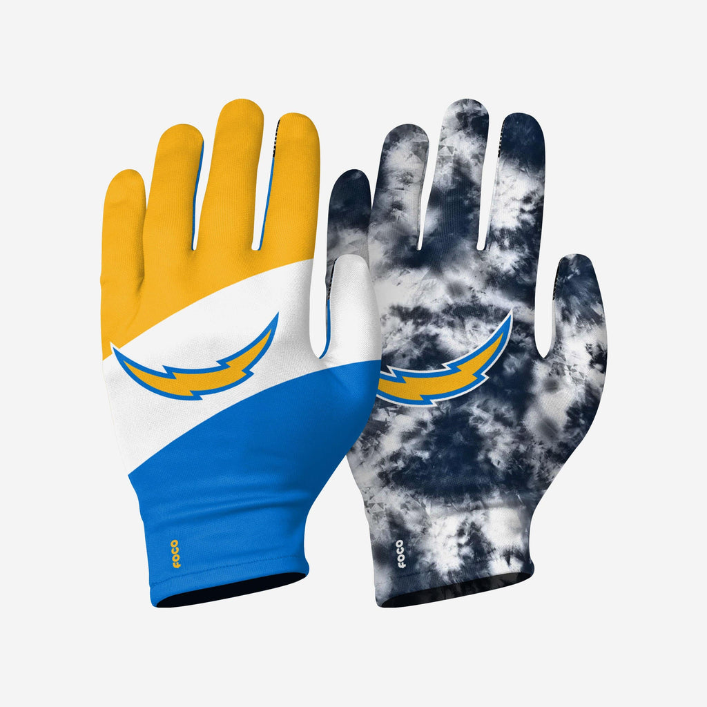 Los Angeles Chargers 2 Pack Reusable Stretch Gloves FOCO S/M - FOCO.com