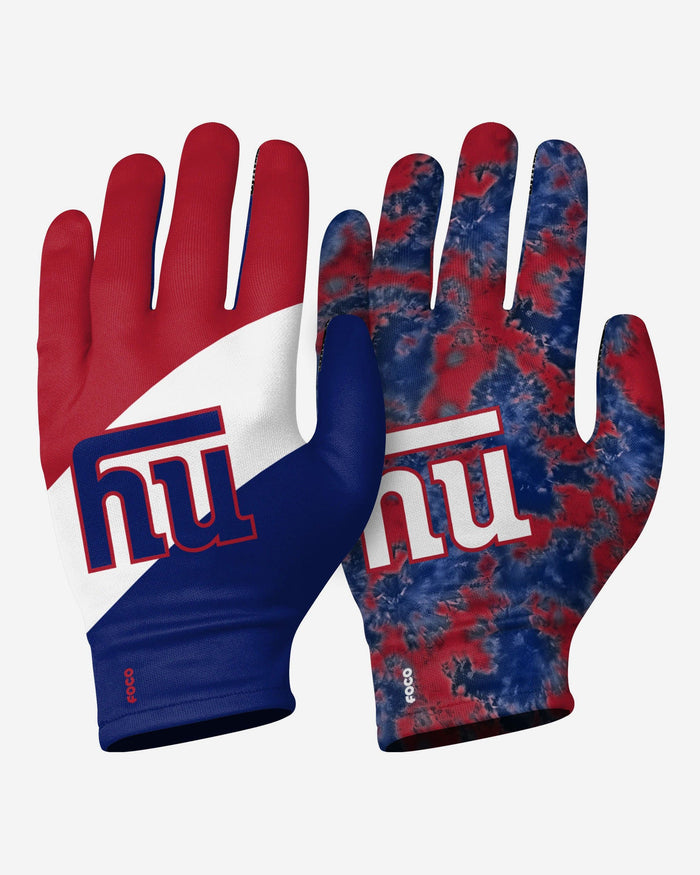 New York Giants 2 Pack Reusable Stretch Gloves FOCO S/M - FOCO.com