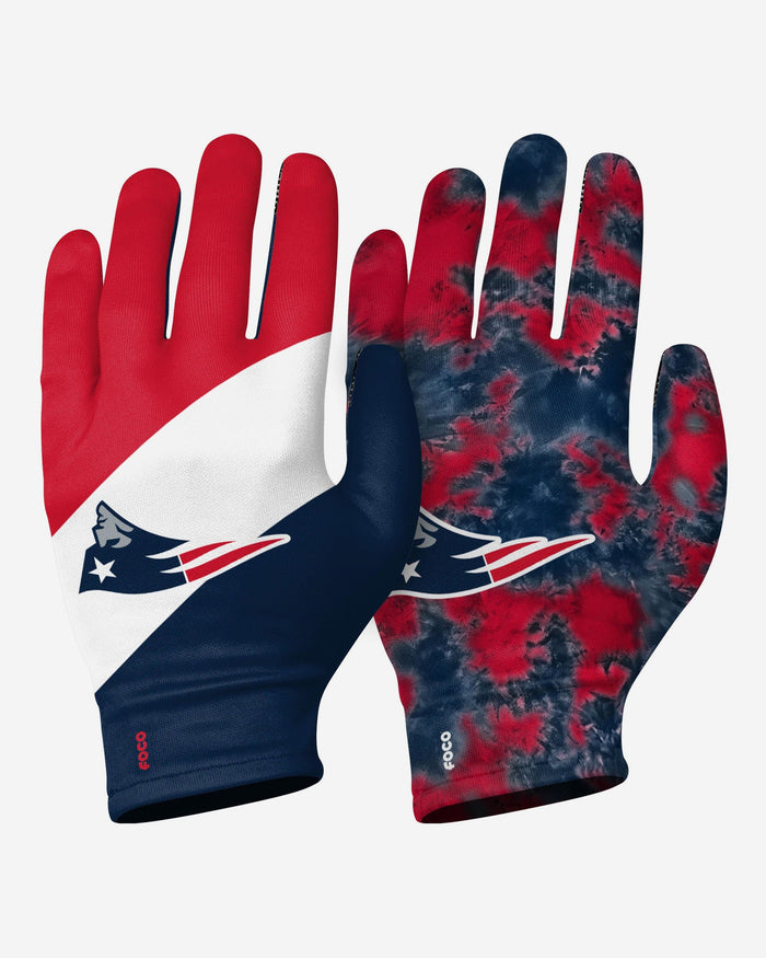 New England Patriots 2 Pack Reusable Stretch Gloves FOCO S/M - FOCO.com