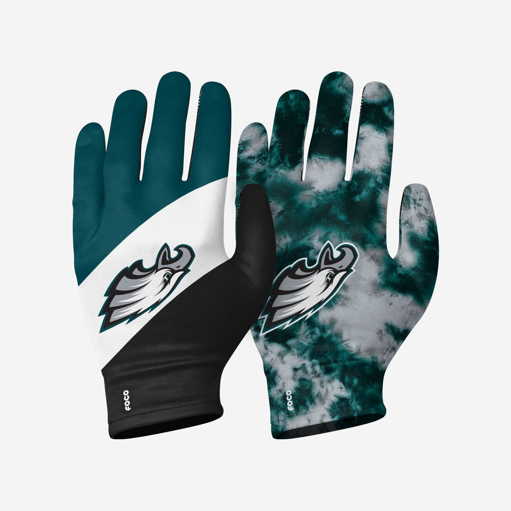 Philadelphia Eagles 2 Pack Reusable Stretch Gloves FOCO S/M - FOCO.com