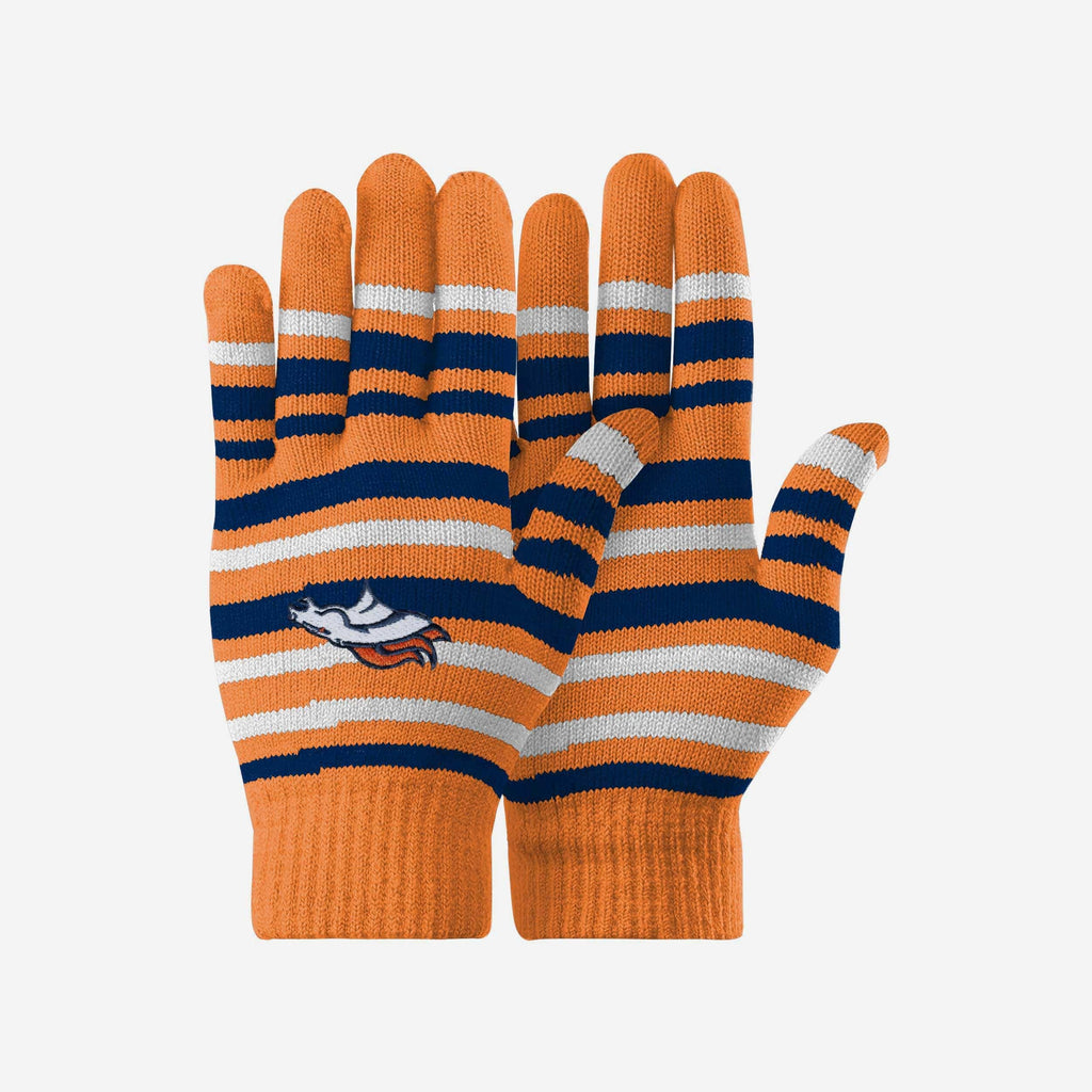 Denver Broncos Stripe Finger Stretch Glove FOCO - FOCO.com