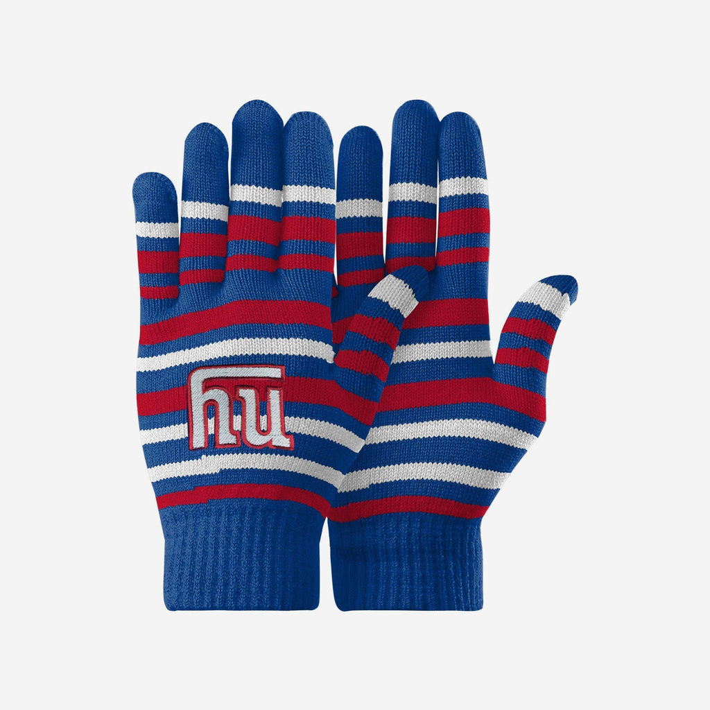 New York Giants Stripe Finger Stretch Glove FOCO - FOCO.com