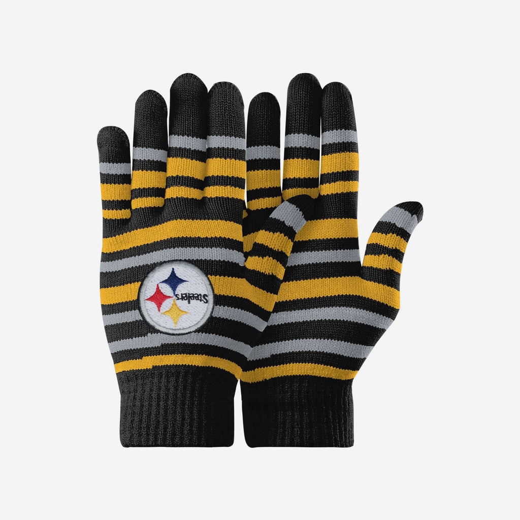 Pittsburgh Steelers Stripe Finger Stretch Glove FOCO - FOCO.com