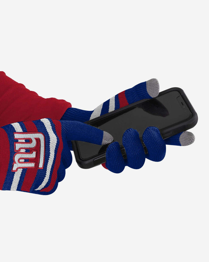 New York Giants Stretch Gloves FOCO - FOCO.com