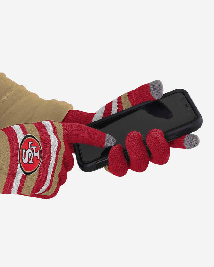 San Francisco 49ers Stretch Gloves FOCO - FOCO.com