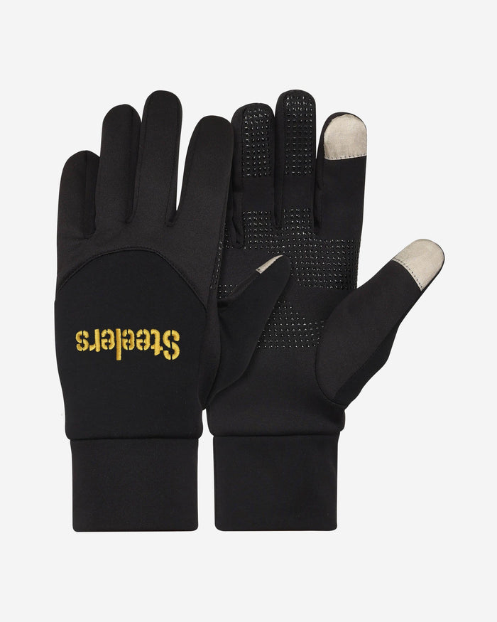 Pittsburgh Steelers Wordmark Neoprene Texting Gloves FOCO - FOCO.com