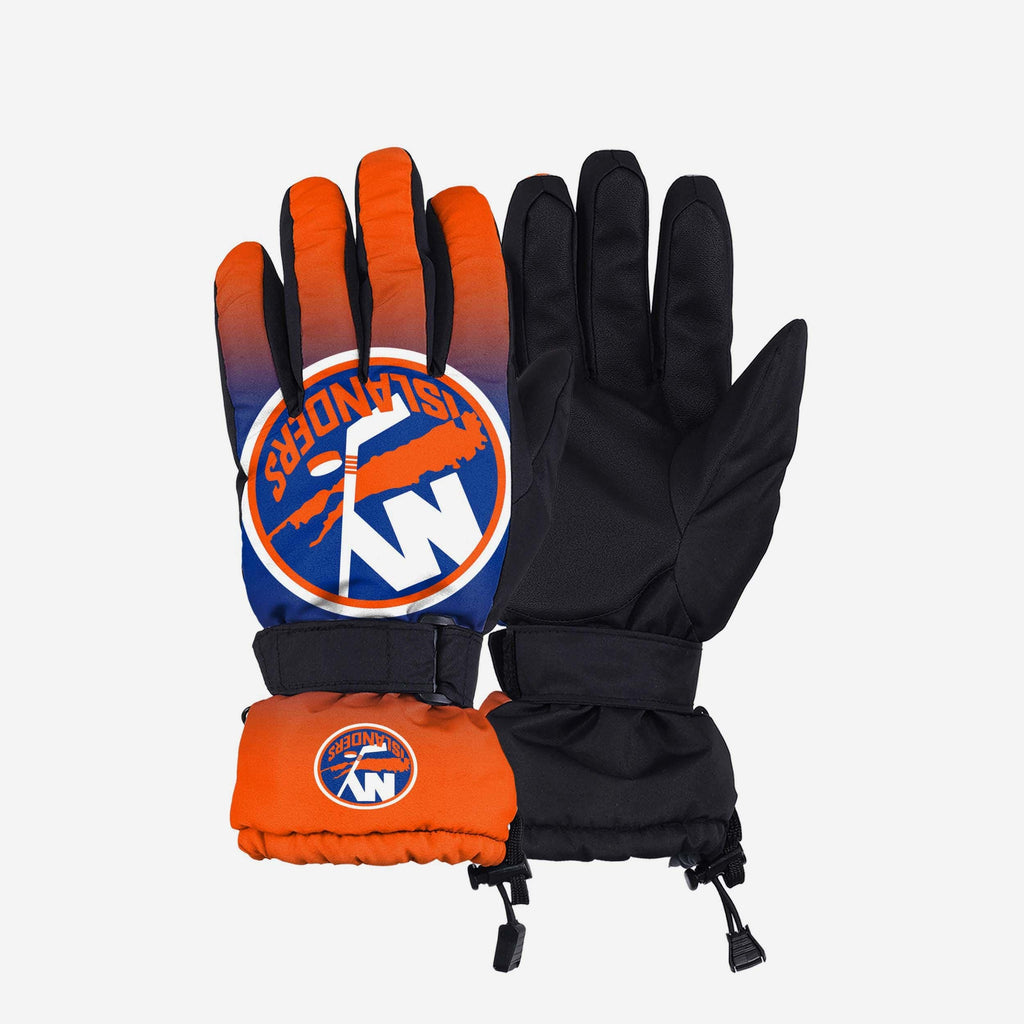New York Islanders Gradient Big Logo Insulated Gloves FOCO S/M - FOCO.com