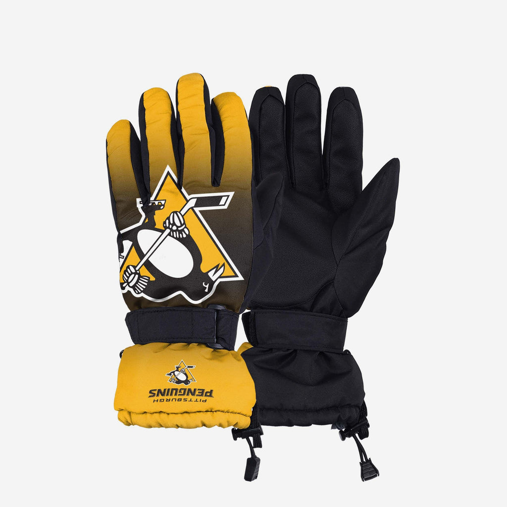 Pittsburgh Penguins Gradient Big Logo Insulated Gloves FOCO S/M - FOCO.com