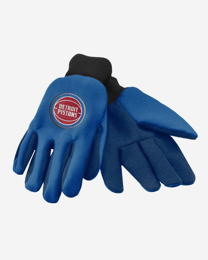 Detroit Pistons Colored Palm Utility Gloves FOCO - FOCO.com