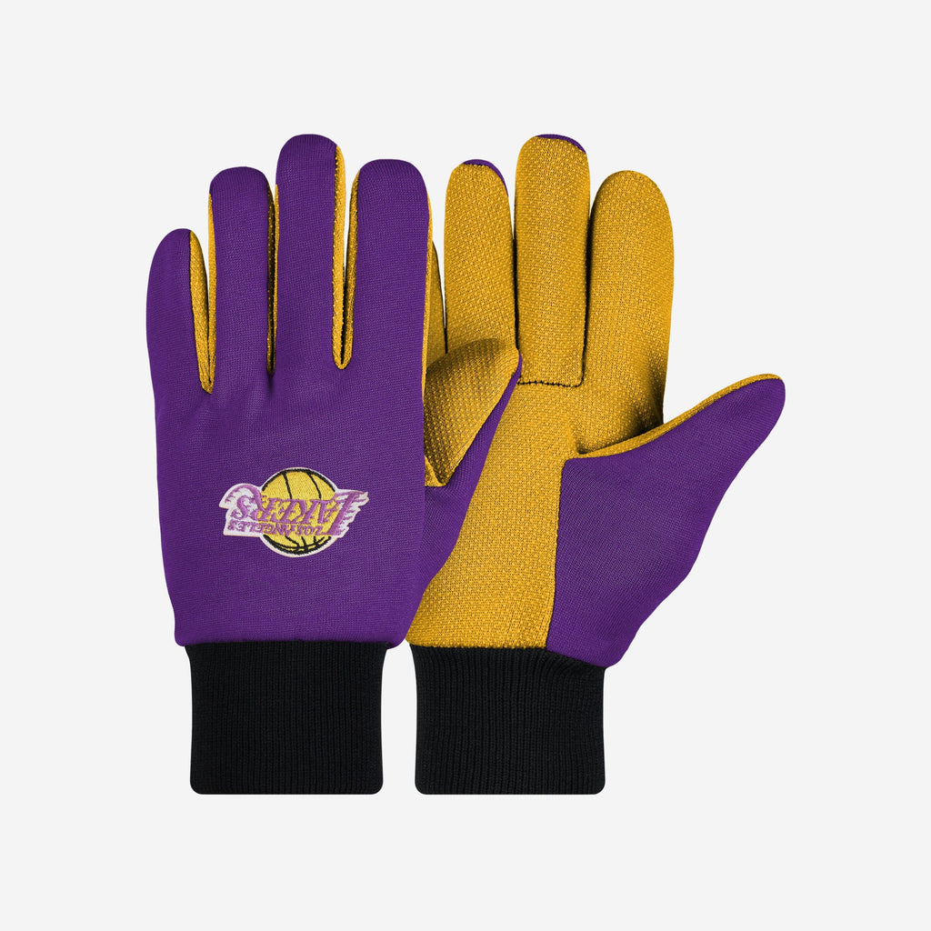 Los Angeles Lakers Colored Palm Utility Gloves FOCO - FOCO.com