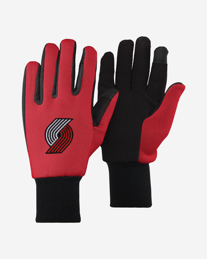 Portland Trail Blazers Colored Texting Utility Gloves FOCO - FOCO.com