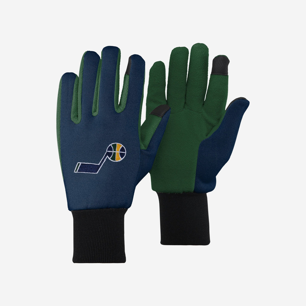 Utah Jazz Colored Texting Utility Gloves FOCO - FOCO.com