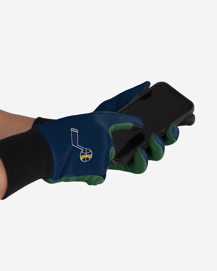 Utah Jazz Colored Texting Utility Gloves FOCO - FOCO.com