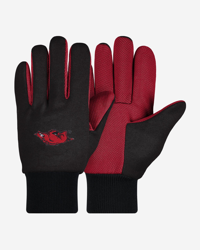Arkansas Razorbacks Colored Palm Utility Gloves FOCO - FOCO.com