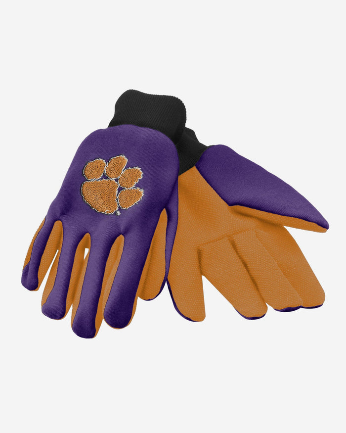 Clemson Tigers Colored Palm Utility Gloves FOCO - FOCO.com
