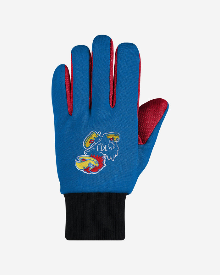 Kansas Jayhawks Colored Palm Utility Gloves FOCO - FOCO.com