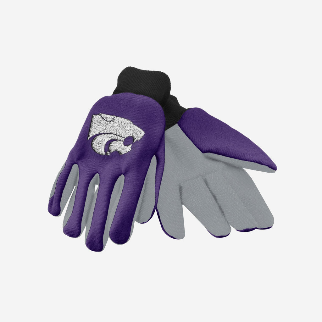 Kansas State Wildcats Colored Palm Utility Gloves FOCO - FOCO.com