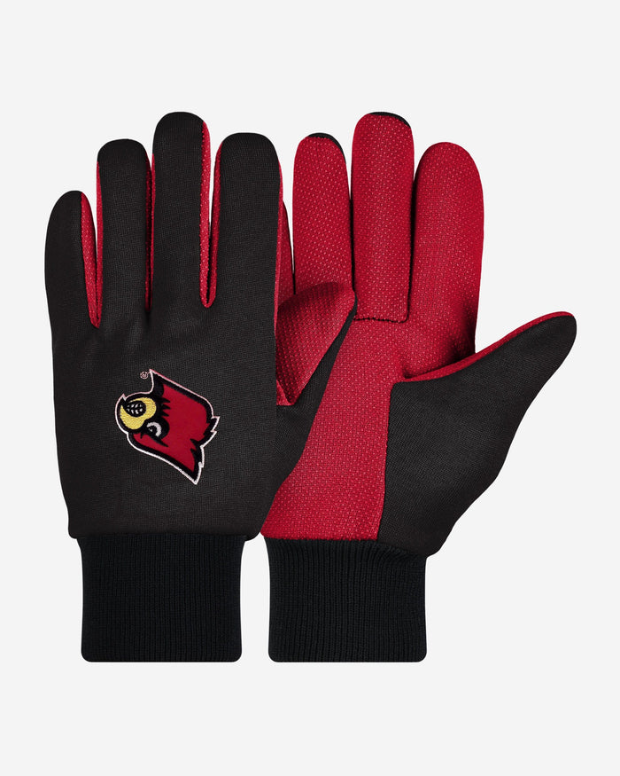 Louisville Cardinals Colored Palm Utility Gloves FOCO - FOCO.com