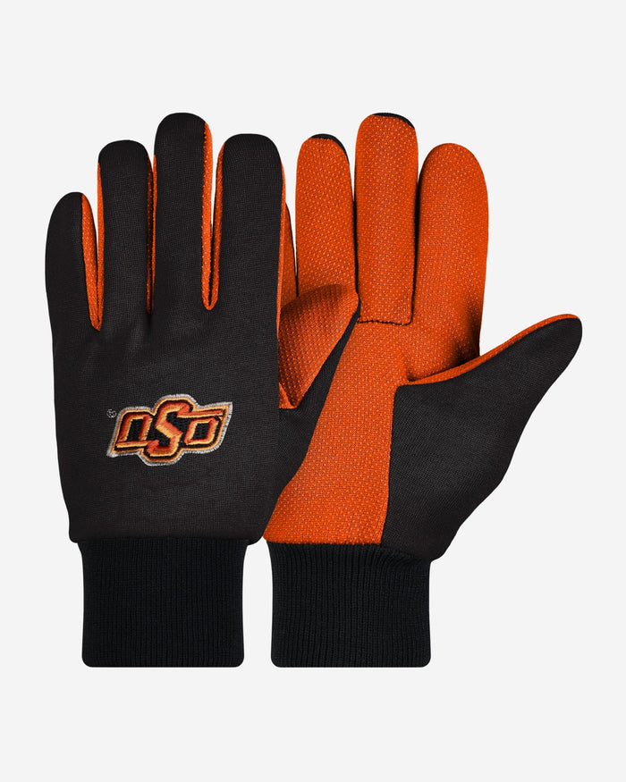 Oklahoma State Cowboys Colored Palm Utility Gloves FOCO - FOCO.com
