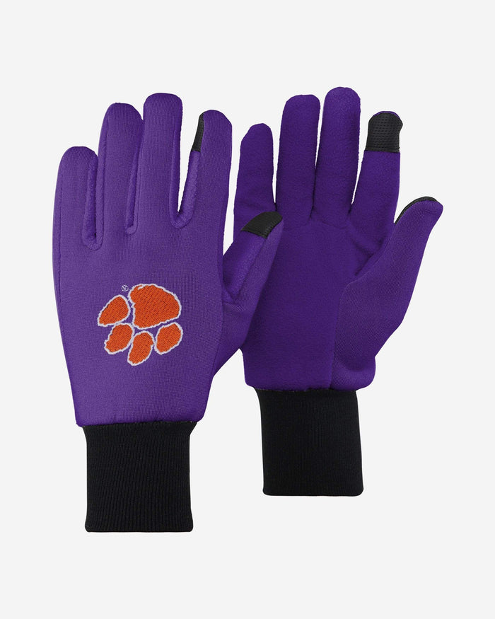 Clemson Tigers Colored Texting Utility Gloves FOCO - FOCO.com