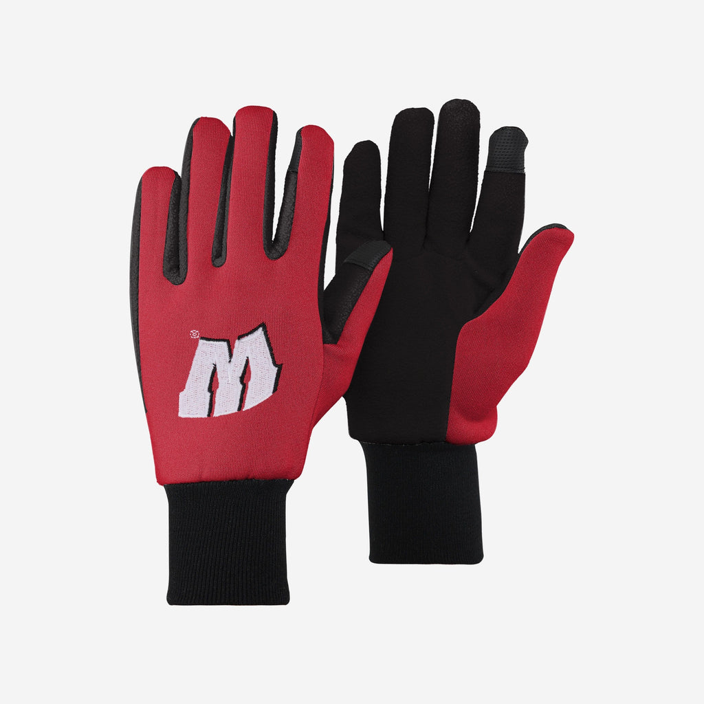 Wisconsin Badgers Colored Texting Utility Gloves FOCO - FOCO.com