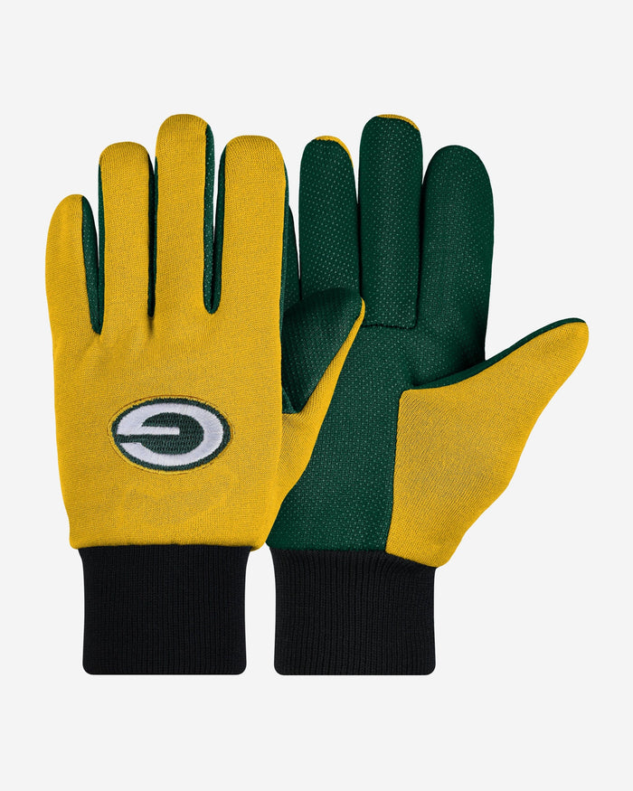 Green Bay Packers Colored Palm Utility Gloves FOCO - FOCO.com