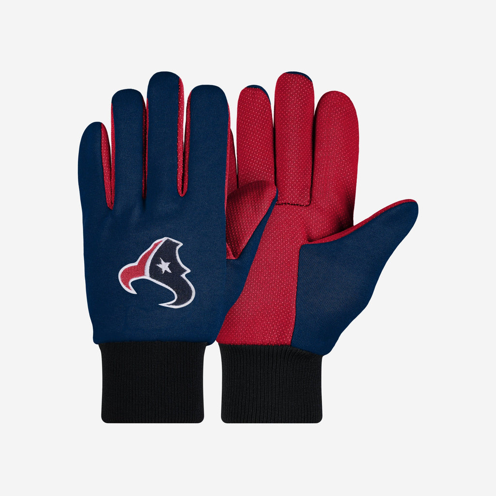 Houston Texans Colored Palm Utility Gloves FOCO - FOCO.com