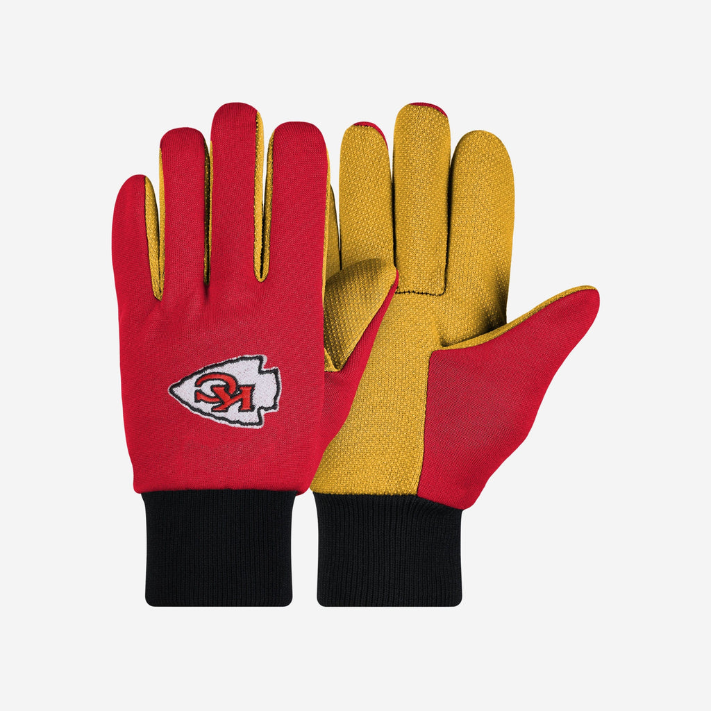 Kansas City Chiefs Colored Palm Utility Gloves FOCO - FOCO.com