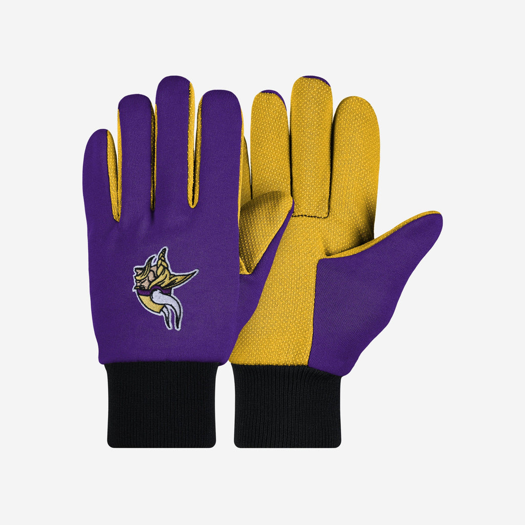 Minnesota Vikings Colored Palm Utility Gloves FOCO - FOCO.com