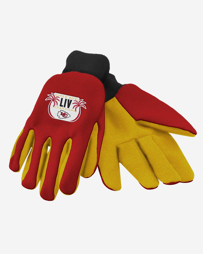 Kansas City Chiefs Super Bowl LIV Champions Colored Palm Utility Glove FOCO - FOCO.com