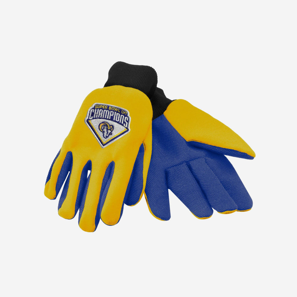Los Angeles Rams Super Bowl LVI Champions Colored Palm Utility Glove FOCO - FOCO.com