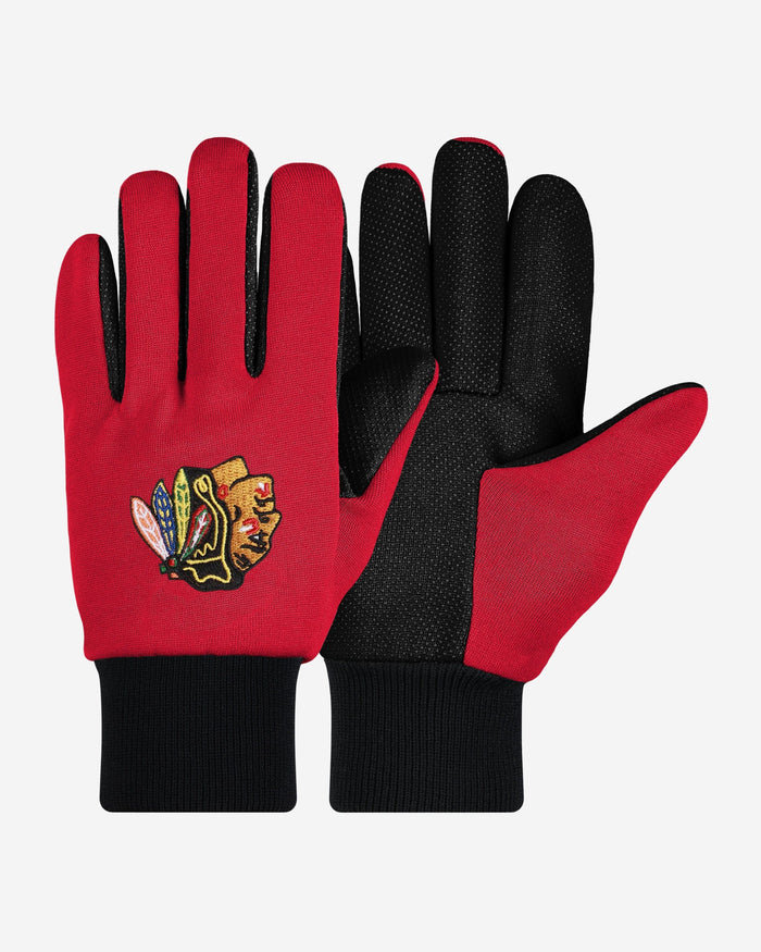 Chicago Blackhawks Colored Palm Utility Gloves FOCO - FOCO.com