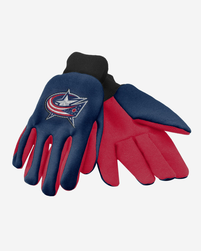 Columbus Blue Jackets Colored Palm Utility Gloves FOCO - FOCO.com