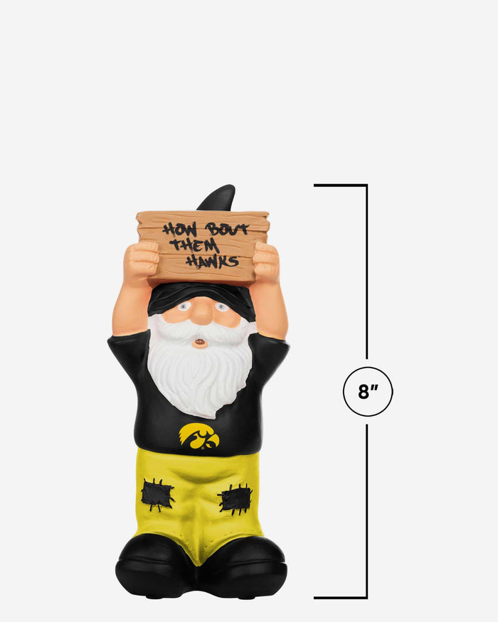 Iowa Hawkeyes Slogan Sign Mini Gnome FOCO - FOCO.com