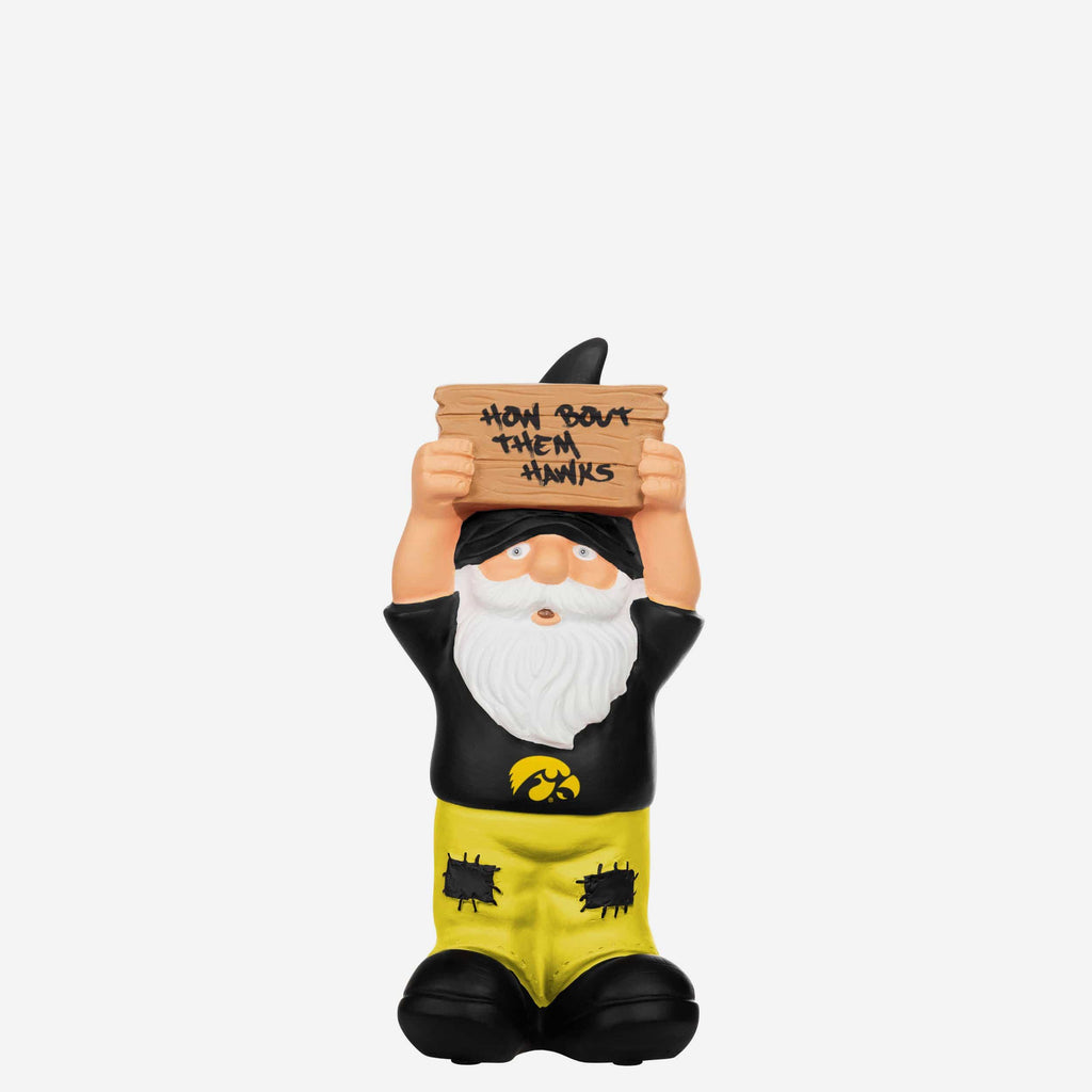 Iowa Hawkeyes Slogan Sign Mini Gnome FOCO - FOCO.com