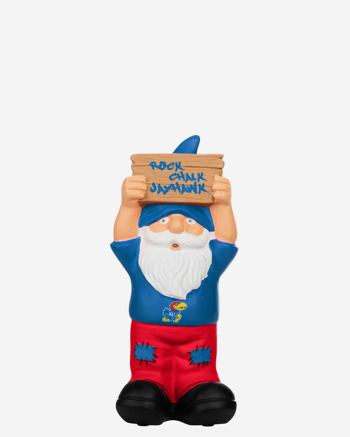 Kansas Jayhawks Slogan Sign Mini Gnome FOCO - FOCO.com