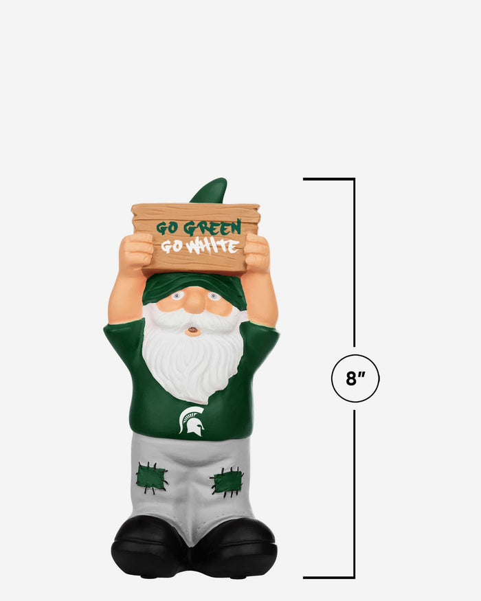 Michigan State Spartans Slogan Sign Mini Gnome FOCO - FOCO.com