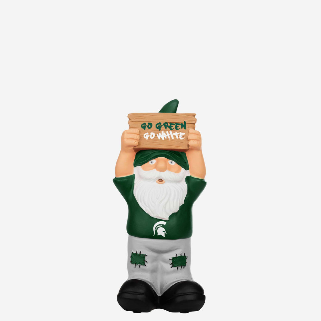 Michigan State Spartans Slogan Sign Mini Gnome FOCO - FOCO.com