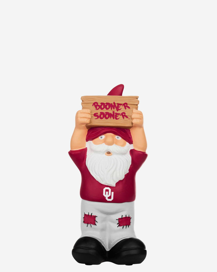 Oklahoma Sooners Slogan Sign Mini Gnome FOCO - FOCO.com