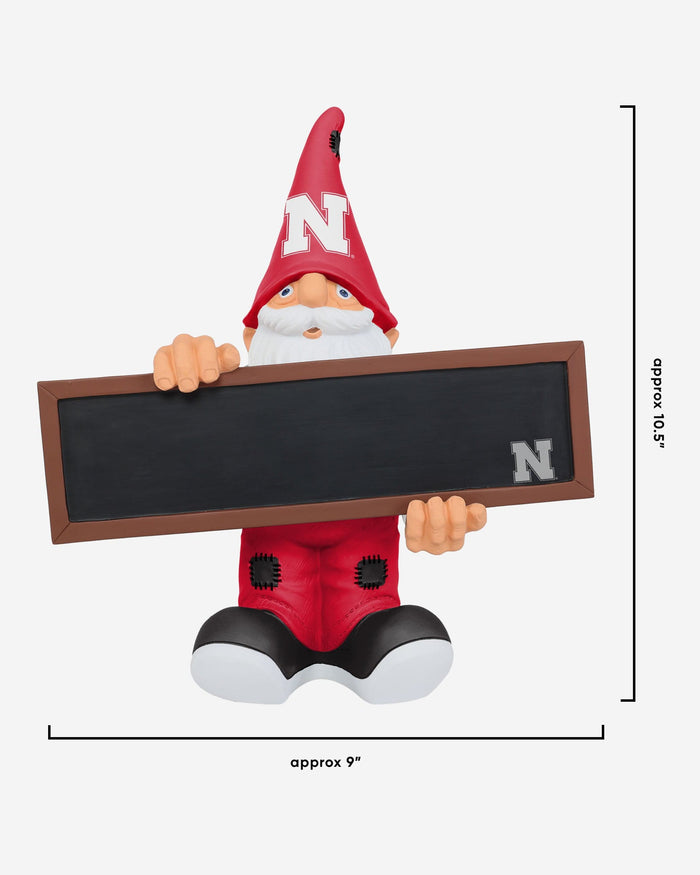 Nebraska Cornhuskers Chalkboard Sign Gnome FOCO - FOCO.com